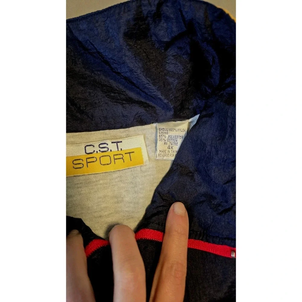 Vintage CST Sport Star Daily Windbreaker Jacket Adult 2X-4XL Oversized Retro 90s
